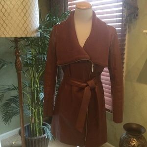 Leather 3/4 Trench Coat